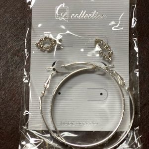 Hoops and diamond studs